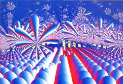 Snowflake Farm painting by Caterina Lionti